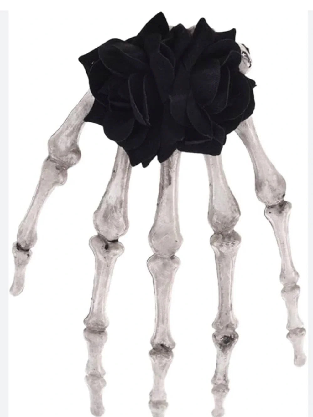 Gothic-style skeleton hand hair clip